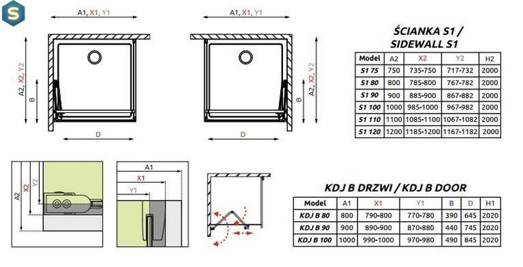 Душова кабіна Radaway Fuenta New KDJ B 90Lx75x200 384082-01-01L+384049-01-01