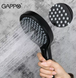 Душевая лейка, 3-режим, черный Gappo G004, Черный матовый