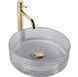 Умивальник Rea Cristal 35 light grey накладний REA-U9615, Прозрачный
