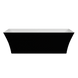 Ванна отдельностоящая матовая Amidicon Sparta 173x73 черная из литого камня SPARTA_173_BLACK_MAT, Черно-белый
