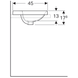 Умывальник Geberit Variform 55x45 500.721.01.2, Белый