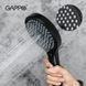Ручной душ Gappo G003, 3-режим, черный, Черный матовый