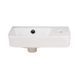 Умывальник Qtap Tern подвесной прямоугольный правый 450х260х155 мм White + донный клапан PU02O, Белый