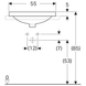 Умывальник Geberit Variform 55x45 500.721.01.2, Белый