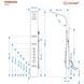 Душевая панель Corsan Kaskada white с термостатом A014TWH, Белый