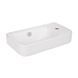 Умывальник Qtap Tern подвесной прямоугольный правый 450х260х155 мм White + донный клапан PU02O, Белый