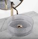 Умивальник Rea Cristal 35 light grey накладний REA-U9615, Прозрачный