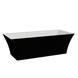 Ванна отдельностоящая матовая Amidicon Sparta 173x73 черная из литого камня SPARTA_173_BLACK_MAT, Черно-белый