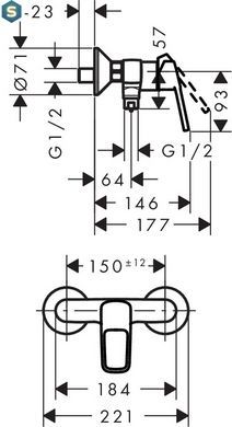 Смеситель для душа Hansgrohe Logis Loop 71247000