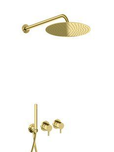 Душова система Kohlman Axel 30 gold + BOX прихованого монтажу KPL-QW260AGD30, Золотий