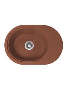 Кухонная мойка Adamant Ovale 610x420x180 terra-cotta 645223, Цемент матовый