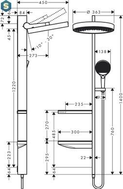 Душова система Hansgrohe Rainfinity Showerpipe 360 1jet Chrome 26842000