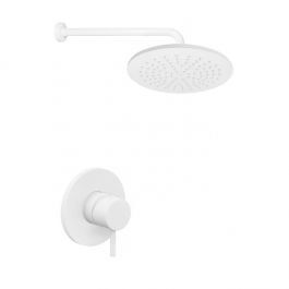 Душова система для ванни Paffoni Shower верхній душ &Oslash;225 мм white matt KITLIG011BO, Белый матовый