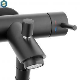 Змішувач для ванни Paffoni Light black matt LIG022NO, Черный матовый