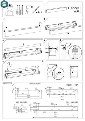 Світильник Nowodvorski 6350 Straight wall led E14 1x40W IP20 Gr