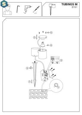 Світильник вуличний Nowodvorski 8161 Tubings GU10 1x35W IP54 Bl