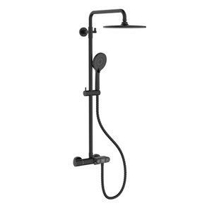Душевая колонна термостатическая со смесителем, 3 функции KB-55014-05, Чёрный