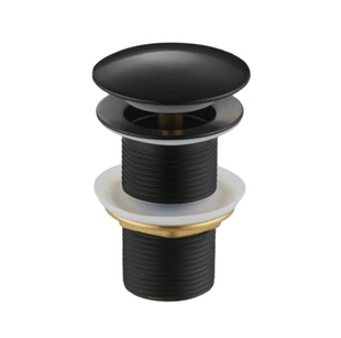 Донный клапан для раковины Mexen click-clack black без перелива MEX-79910-70, Черный матовый