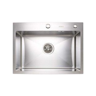Кухонная мойка Platinum Handmade 600x450x220 (толщина 3,0/1,5 мм корзина и дозатор в комплекте), Нержавеющая сталь