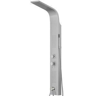 Душевая панель Corsan Alto silver с изливом A017MSLW, Каппучино