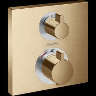 Термостат для душу Hansgrohe Ecostat Square brushed bronze 15714140, Бронза