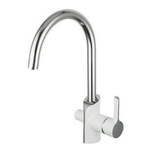 Смеситель для кухни на две воды Gappo G4303-8, белый/хром, Хром