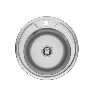 Кухонная мойка Kroner KRP Satin-490 (0,8 мм) CV022766, Satin