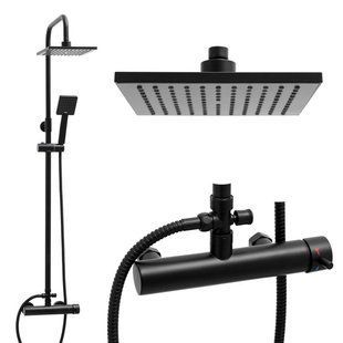 Душевая система Yoka Flova 20 black BP.FLOVA 20 BLK, Черный матовый