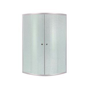 Душова кабіна Lidz Latwa SC80x80.SAT.MID.FR, скло Frost 4 мм без піддона, Хром матовий, Універсальна, матовий