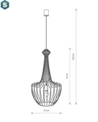 Підвісний світильник Nowodvorski 8851 Luksor E27 1x60W IP20 Bl