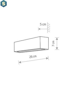 Світильник Nowodvorski 6350 Straight wall led E14 1x40W IP20 Gr