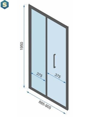 Душова кабіна Rea Rapid Fold 90x90 black пристінна REA-KPL-09914, Черный матовый, Універсальна, прозорий, чорний матовий