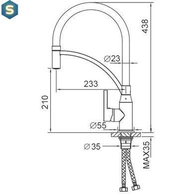 Смеситель для кухни Frap F4552-8 с гибким изливом, белый, Белый