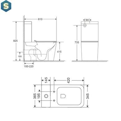 Унитаз напольный Qtap Tern Ultra Quiet безободковый с сиденьем Soft-Close QT17222175AUQ1W White, Белый