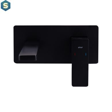 Смеситель для умывальника Qtap Gemini скрытого монтажа QTGEM273BLM45694 Black matt, Черный матовый
