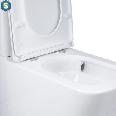 Унитаз напольный Qtap Tern Ultra Quiet безободковый с сиденьем Soft-Close QT17222175AUQ1W White, Белый