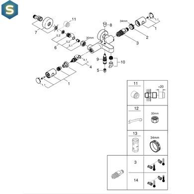 Термостат для ванни Grohe QuickFix Precision Get 34774000, Хром