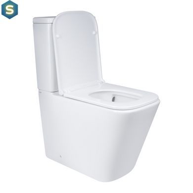 Унитаз напольный Qtap Tern Ultra Quiet безободковый с сиденьем Soft-Close QT17222175AUQ1W White, Белый