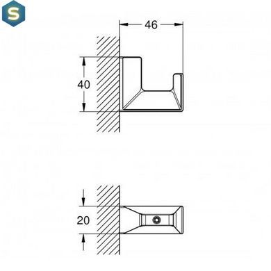 Крючок Grohe Selection Cube 40782000