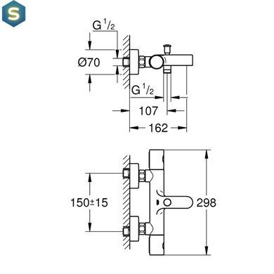 Термостат для ванни Grohe QuickFix Precision Get 34774000, Хром