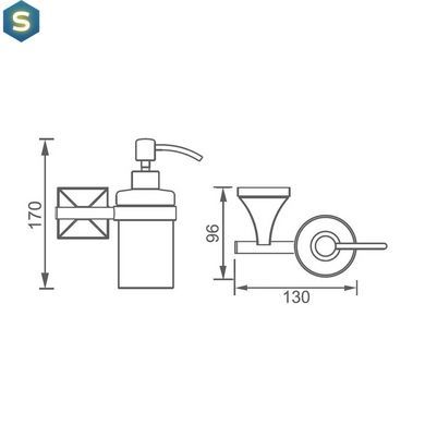 Дозатор жидкого мыла Devit Clssic Soap dispenser + holder 6030151, Хром