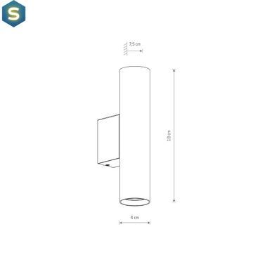 Світильник Nowodvorski 10891 Fourty Wall M GU10 2x10W IP20 Umbra Gray
