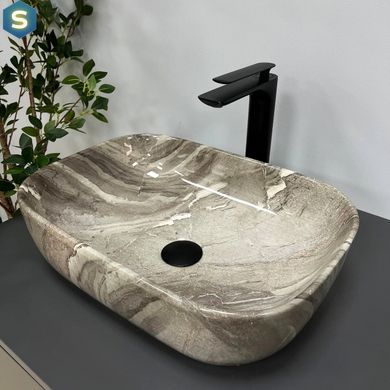 Умывальник (раковина) VBI RAVENNA JASPER GLOSSY накладной, Цемент матовый