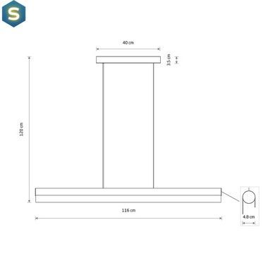 Підвісний світильник Nowodvorski 8253 CL Q LED PRO LED 1x31W 3000K 2911Lm IP20 Wh