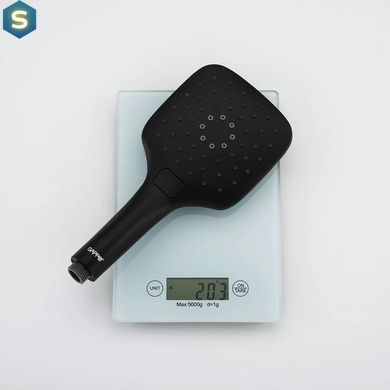 Душова система Gappo G2407-6, вилив - перемикач на лійку, 3-функції, чорний, Черный матовый
