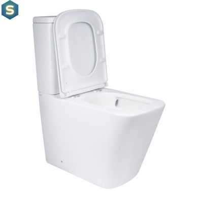 Унитаз напольный Qtap Tern Ultra Quiet безободковый с сиденьем Soft-Close QT17222175AUQ1W White, Белый