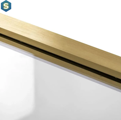 Душова стінка Rea Aero 90 brushed gold REA-K4700, прозорий, золотий