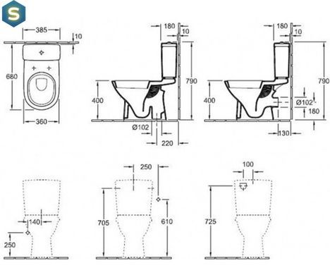Унітаз-компакт Villeroy&Boch O.Novo 5661T301 з кришкою Soft Close, Білий
