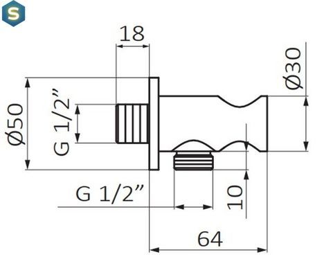 Шланговое під'єднання GRB Hydro Black 05006602, Чорний/золото
