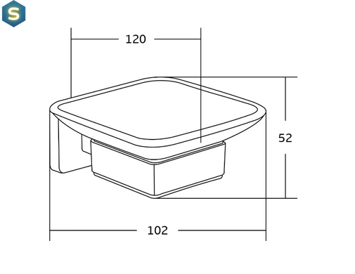 Мыльница Mexen Asis Gold MEX-7017639-50, Золотой